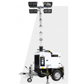 ITALTOWER ASTRID PRO ST-LY Torre Faro 4x320W LED Con Carrelo Traino Lento e Generatore