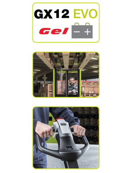 PRAMAC LIFTER GX12-35EVO GEL24V-105Ah Electric Stacker