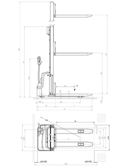 PRAMAC LIFTER DUPLEX NX12-35 Electric Stacker