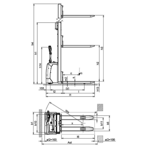 PRAMAC LIFTER GX12-42EVO GEL24V-105Ah Electric Stacker