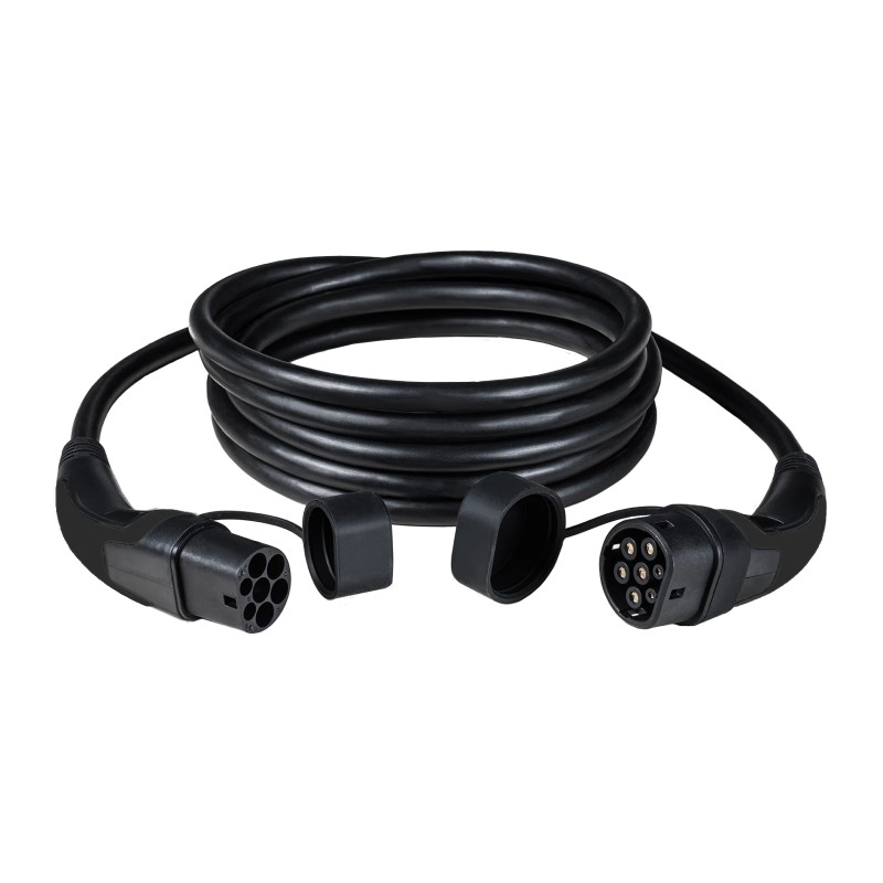 Type 2-type 2 cable, 32A, three-phase, 5 m