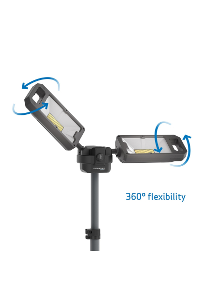 SCANGRIP TOWER 8 CONNECT LED projector 8000 lumens with tripod and 18V/20V batteries