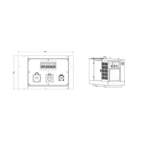 Quadro Prese  kit 32A