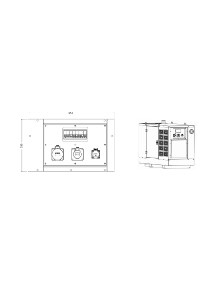 Quadro Prese  kit 32A
