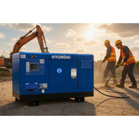 HYUNDAI GENERATORE TRIFASE SILENZIATO 20KW/25KVA STAGE II