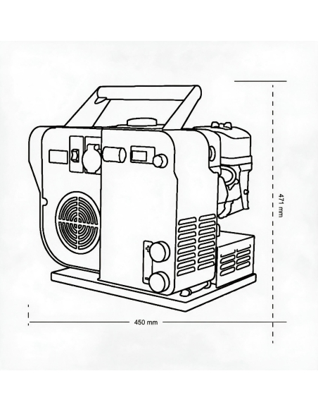 GH POWER PW130A Gasoline Welder - Portable Generator  3.0kW