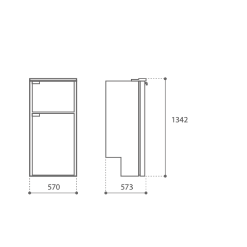 VITRIFRIGO DP260iD CHR Frigo-Freezer 216LT