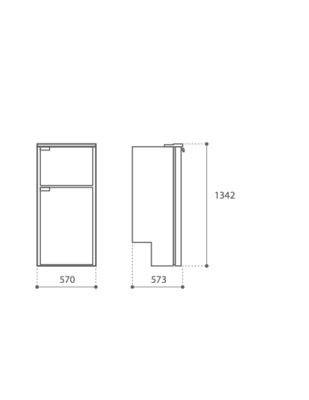 VITRIFRIGO DP260iD CHR Fridge-Freezer 216L