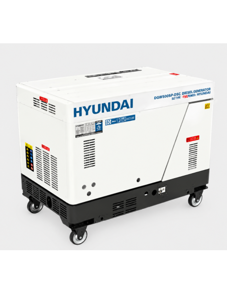 Hyundai SCD8500iS 8kW Silent Diesel Generator with Wheels