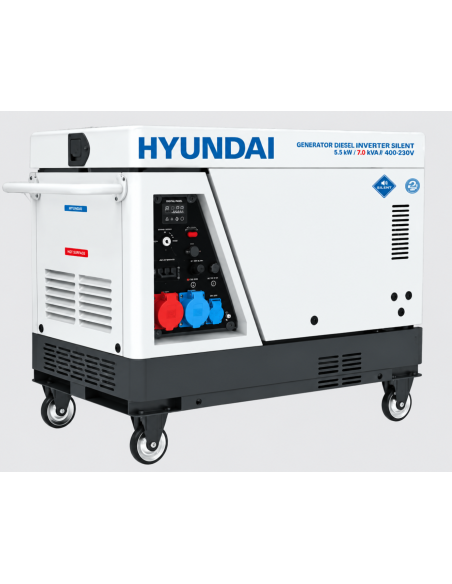Hyundai SCD8500iS 8kW Silent Diesel Generator with Wheels