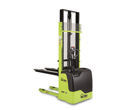 Stackers semi-electrics and electrics for work in narrow spaces.