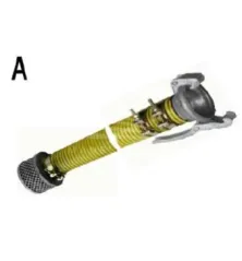 IDROFOGLIA TUBO 4 METRI IN PVC CON GIUNTO FEMMINA E FILTRO DI FONDO